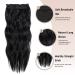 Faelbaty 20 Inch Black Curly Hair Extensions - Thick Wave Wig 4pcs Synthetic Fiber (1B#) - International Shipping Available - Buy Online on GoSupps.com