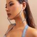 Feyleie Denim Ear Hoops - Stylish Round Earrings for Women & Girls | Exaggerated Winding Jewelry - Buy Online on GoSupps.com