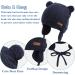 XIAOHAWANG Baby Earflap Beanie Hat Set - Soft Knit Beanies for Infant Boys & Girls 6-18 Months - Cute Bear Design - Autumn/Winter 3pcs - Buy Online on GoSupps.com