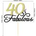 Sumerk Glitter 40 & Fabulous Cake Topper 40th Birthday Cake Picks 40th Anniversary Cake Topper Party Decorations Supplies - Buy Online on GoSupps.com