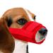 Yaodhaod dogs muzzle nylon mesh breathable and comfortable quick-seated dog inevitation with adjustable straps biting chewing and barking (XL red) XL red