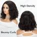 K'ryssma Short Bob Lace Front Wig 14 Black Natural Wave T-Part Synthetic Hair Wig for Black Women - Glueless Shoulder Length Wavy Hair - Buy Online on GoSupps.com