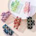 Whaline 6Pcs Colorful Checkered Hair Claw Clips Boho Rectangle Check Plaids Hair Jaw Clamp Strong Hold Catch Y2K Hair Clips Non-Slip PVC Hair Styling Accessories for Women Girls Thick Hair