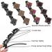Sparkling Crystal Stone Double Layer Braided Hair Clips - Set of 8 | Rhinestone Hair Accessories for Women and Girls - lomkya (Set B) - Buy Online on GoSupps.com