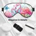 SSIMOO Flamingo Flowers Sleep Mask | Adjustable Breathable Eye Mask for Comfortable Sleep | Fashionable Black Design - Buy Online on GoSupps.com