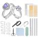 74 Pcs Ring Size Adjuster for Loose Rings Ring Spacer Ring Guards Ring Size Reducer with Ring Gauge MeasuringTool Jewelry Polishing Cloth and Scissors for Men and Women Any Rings Sizes