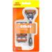 Gillette Fusion 5 razor men with trimmer blade for precision and lubricating coating razor + 5 razor blades