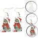 Milisten 1 Pair Women Earrings Christmas Ear Studs Lovely Earrings Santa Hat Jewelry Christmas Tree Miss - Buy Online on GoSupps.com