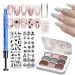 Solid Nail Gel | Gradient Sponge Kit for Nail Polish Artistic Gradient Manicure with Sponges and Metal Clip for Women and Girls Adults at Home