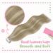 Youngsee Real Hair Tape Extensions - Short Brown & Blond 30 cm 20PCs Remy Seamless - Buy Online on GoSupps.com
