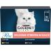 Gourmet Perle Selected Strips wet cat food variety mix pack of 10 (10 x 8 bags of 85g each)