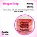Missing Cherry Whipped Soap Body Wash - 150g - Natural Oils and Butters - Perfume Scent - Vegan Friendly - Puddle of Wax - Made in the UK - Buy Online on GoSupps.com