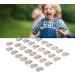 Round Electroplated Metal Pacifier Clips - Stainless Steel Suspender Clips - Buy Online on GoSupps.com