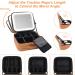 Jadazror Lighted Makeup Case with Mirror & Lights, Brown Travel Bag with Partitionable Design and 10X Magnifying Mirror - Buy Online on GoSupps.com