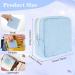 Embroidery Sanitary Napkin Storage Bag 2Pcs - Portable Period Holder for Menstrual Cup, Pads, Tampons - Yellow+Blue - Buy Online on GoSupps.com