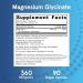 Jarrow Formulas Magnesium Glycinate Veggie Capsules - 360 mg Magnesium per Serving Supports Relaxation and Healthy Sleep 90 Count 30 Day Supply 90 Count (Pack of 1) - Buy Online on GoSupps.com