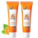 Orange Exfoliating Gel Vitamin C Peeling Gel for Face & Body Gentle Face Scrub Deep Cleansing & Moisturizing Exfoliator Smooths Skin Pore Minimizing for All Skin Types (2PCS)