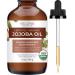 Velona Jojoba Oil USDA Certified Organic - 4 oz (With Dropper) | Golden  Unrefined  Cold Pressed | For Face Hair Body Skin Care  Stretch Marks  Cuticles | Moisturizing Natural Carrier Oil Hexane Free