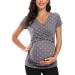 Love2Mi Maternity Nursing Shirt - Short Sleeve V-Neck Breastfeeding Tee - Pregnancy S Flower45 - Buy Online on GoSupps.com