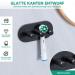 Premium Stainless Steel Split Brush Holder | Wall-Mounted Toothbrush Organizer | Black Electric Toothbrush Bracket for Bathroom - Buy Online on GoSupps.com