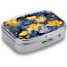 Buy Decorative Blue & Yellow Floral Pill Box | 2 Compartment Portable Medicine Organizer for Pocket & Purse - International Shipping Available - Buy Online on GoSupps.com