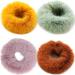 5PCS Sweet Rabbit Faux Fur Pom Pom Scrunchies - Elastic Hair Accessories for Women, Girls, and Kids - Buy Online on GoSupps.com