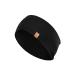 menique Stretchy Sports Yoga Headbands for Women 100% Merino Wool Sweatbands Headwear Bandana Universal Black