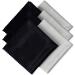 10 Pcs Premium Microfiber Cleaning Cloths - Black Lens & Glasses Care Portable Saw Tooth Edge for Easy Cleaning - Buy Online on GoSupps.com