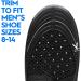 Heavy Duty Orthotics Insoles for Big & Tall Men - Shock Absorbing Arch Support Inserts (Size 8-14) - Trim to Fit for Work Boots & Shoes - Buy Online on GoSupps.com