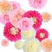 Gejoy Paper Flower Tissue Chrysanth DIY Crafting - 20 Pieces for Wedding Backdrop & Nursery Decoration (Color Set 1) - Buy Online on GoSupps.com