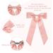 Ouligay 2Pcs Hair Bows for Women Satin Hair Ribbon Bows for Hair Ribbon Clips With Long Tail White Pink Bows Hair Clip Hair Barrettes Ponytail Holder Hair Accessories for Women Girls - Buy Online on GoSupps.com