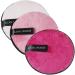 TRIXES Reusable Microfiber Makeup Remover Pads 3 Pack Pink