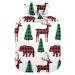 Buffalo plaid deer christmas hot water bottle with cover hot water bottles for pain relief water heating pillow heating pocket for heat and cold therapy 1l