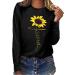 tsaChick Women's Sunflower Oversized Sweatshirt - Clearance | Slim Fit | Long Sleeve Shirt | S-XXL | Custom Hoodie | Female Crew Neck | Autumn/Winter Fashion | WYF45 Black 107 - Buy Online on GoSupps.com