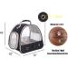 Portable Small Bird Carrier with Standing Perch and Stainless Steel Tray - Collapsible Parrot Parakeet Carrier | Side Access Window - Black - Buy Online on GoSupps.com