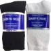 6 Pairs Mens Black & White Diabetic Crew Socks 13-15 Size - MADE IN USA - Buy Online on GoSupps.com