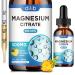 Magnesium Citrate Liquid Magnesium Drops Supplement 500mg-Support Stress Relief Bone Muscle Mood Sleep-2 Fl Oz Vegan Pineapple Flavor Pineapple 2 Fl Oz (Pack of 1)