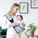 Shiaon Baby Sling Carrier - One Shoulder Toddler Hip Carrier | Lightweight Newborn to Toddler Sling for Infants 7-45 lbs | Grey Cloth Fabric - Buy Online on GoSupps.com