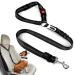 Dog Seat Belt Dog Cat Seat Belt Harness Dog Safety Seat Belt Strap for Vehicle Headrest Restraint (Black)
