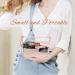 Rose Gold Clear Makeup Organizer Bag | Portable Travel Cosmetic Pouch for Women | Small Clear Makeup Bag for Purse and Pencils - Buy Online on GoSupps.com