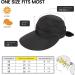Simplicity Women's UPF 50+ UV Sun Protective Convertible Beach Visor Hat in Black - Buy Online on GoSupps.com