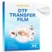 AOSORW 50 Sheets Dtf Transfer Film, Direct to Film Transfer Sublimation Paper, Iron On Transfer Paper, Heat Transfers Transparent Paper, Clear Pet Film Screen Print Transfers (A4: 8.3In  11.7In)