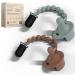 Silicone Pacifier 2 Pack - Daytime and Nighttime Baby Pacifiers - Orthodontic Teething Design with Clip for Breastfeeding Babies - for Newborns 0-3 Months Infants 6-18 Months Toddlers 18-36 Months