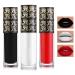 3 Colors Matte Liquid Lipstick Set for Women Professional White Red Black Lipstick Lip Gloss Set Makeup Long Lasting Waterproof Halloween Face Body Paint for Cosplay Costume Goth Makeup Brown