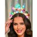 Handcess Light up Birthday Headband Festival LED Crown Hair Band Luminous Costume Hair hoop Party LED Hair Accessories for Women Colorful - Buy Online on GoSupps.com