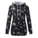 Women Maternity Long Sleeve Hoodie Sweatshirts Top for Breastfeeding Belly B-black X-Large