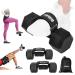 2Stk Tibialis trainer for leg strength training adjustable dumbbell foot attachment for lifting lifting dumbbell weight ankle straps for leg lifting exercises black