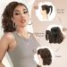 Sofeiyan 13 Inch Curly Ponytail Extension in Medium Brown/Light Auburn - Synthetic Clip-in Hairpiece for Women - Buy Online on GoSupps.com