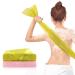 GREVOSEA 2 pieces African net sponge 80 cm African peeling network long network bathing sponge African long network bathing sponge peeling shower African sponge for the daily use-pink & yellow