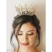 SWEETV Queen Crown for Women - Full Round Wedding Tiara with Rhinestone, Birthday & Cake Topper Crown - Gold Costume Hair Accessories for Prom Party - Buy Online on GoSupps.com
